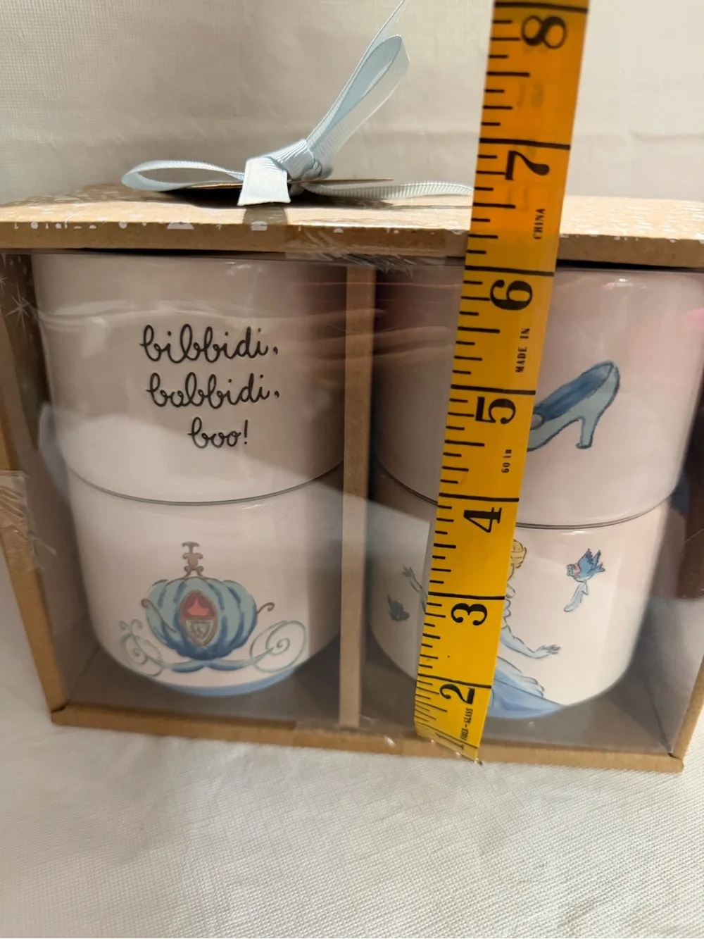 Rae Dunn Cinderella Themed stacking ramekins.